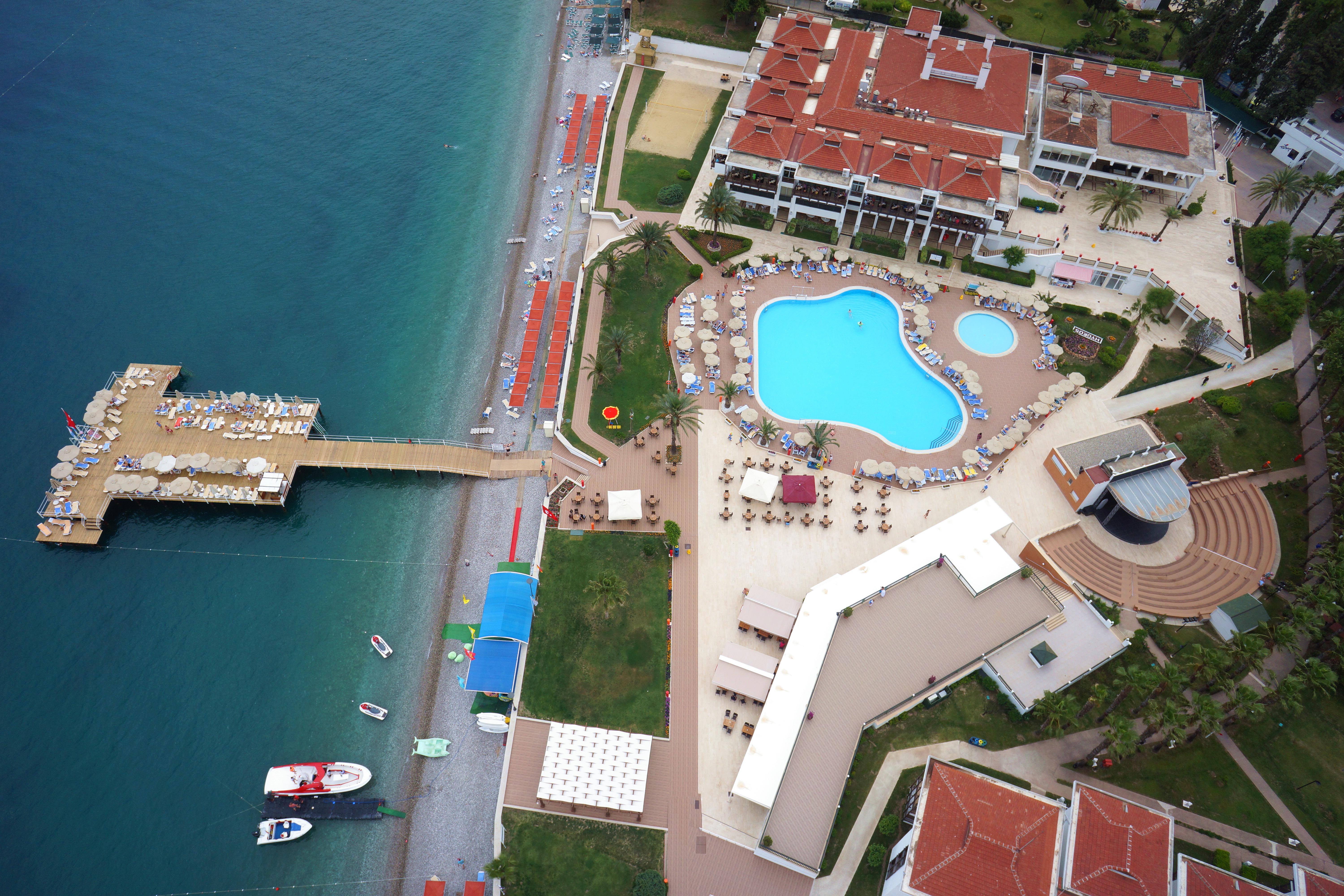 Aqi Hydros Club Hotel Kemer Exterior photo Aerial view of the complex